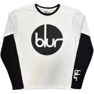 Blur Circle Logo (Sleeve Print) Black & White S Риза (BLURLLST01MWB01)