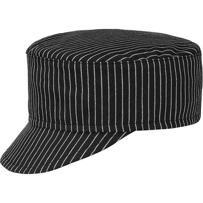 EGOchef Kuchařská čepice s kšiltem jemné bílé pásy E-7001054A – Zbozi.Blesk.cz