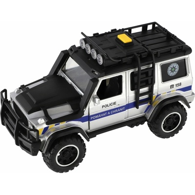 Teddies Auto záchranáři policie terénní plast 23x14cm na setrvačník na baterie se světlem se zvukem v krabic