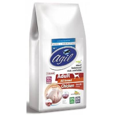 Agil Adult All Breed Low Grain Chicken,Lamb,Tuna 10kg