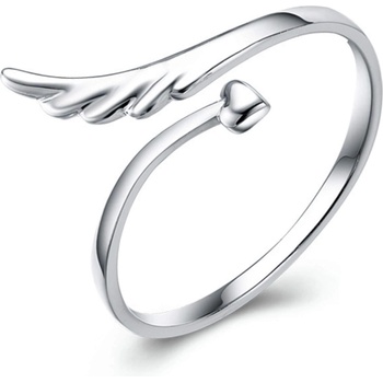 Silenti Jewelry Сребърен пръстен "Ангелска Закрила" - 7 - 54.5мм (17.2мм диам. )