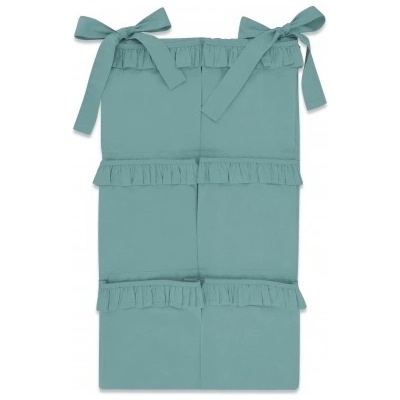 Baby Nellys kapsář na postýlku s volánky 6 kapes tm. mátový – Zbozi.Blesk.cz