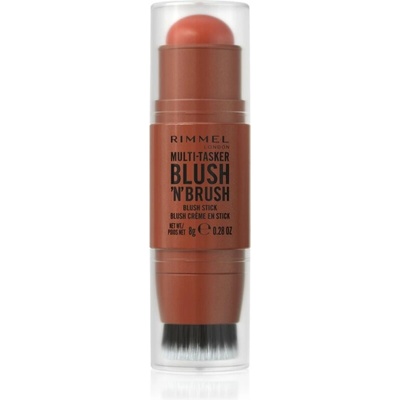 Rimmel Multi-Tasker Blush'N'brush lícenka v tyčinke so štetcom 300 Nearly Suede 8 g
