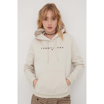 Tommy Hilfiger Суичър Tommy Jeans в бежово с качулка с апликация DW0DW17324 (DW0DW17324)