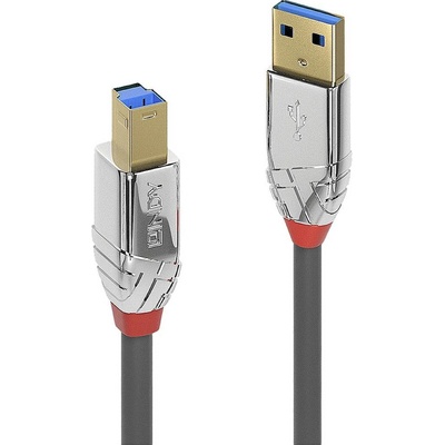 Lindy 36662 USB, USB 3.2 Gen1 (USB 3.0 / USB 3.1 Gen1) USB-A zástrčka, USB-B zástrčka, 2m, sivý