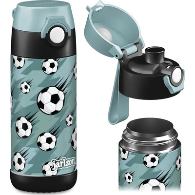 Jarlson Mali dětská nerezová termoláhev na pití Fotbal 350 ml