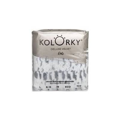 Kolorky DELUXE VELVET Bodky L 8-13 kg 19 ks