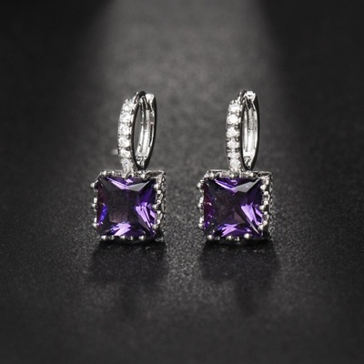 Sisi Jewelry Swarovski Elements Luisa Ametyst E1333 fialová