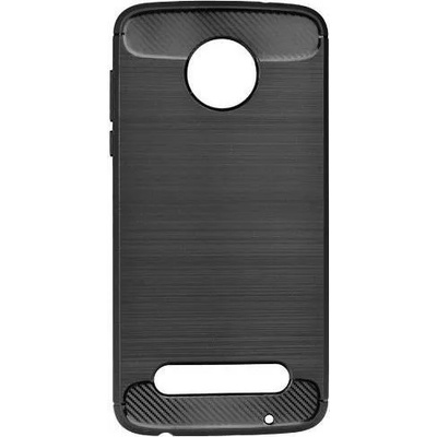 Forcell Противоударен Силиконов Калъф за Lenovo Moto Z2 Play, Forcell Carbon Case, Черен (5901737859334)