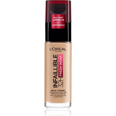 L'Oréal Infaillible 32H Fresh Wear дълготраен течен фон дьо тен цвят 145 Cool Rose 30ml