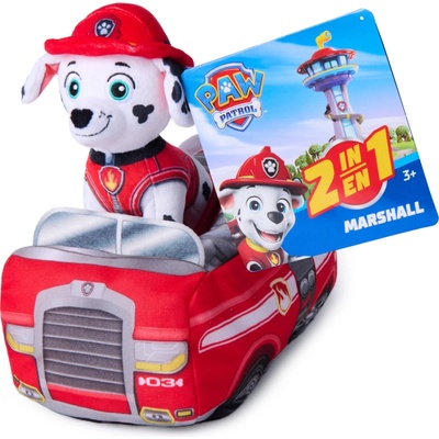 paw patrol marshall 2v1 s hasičským autíčkem 22 cm
