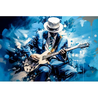 imageLAND КАРТИНА АКРИЛНО СТЪКЛО blue music (854274)