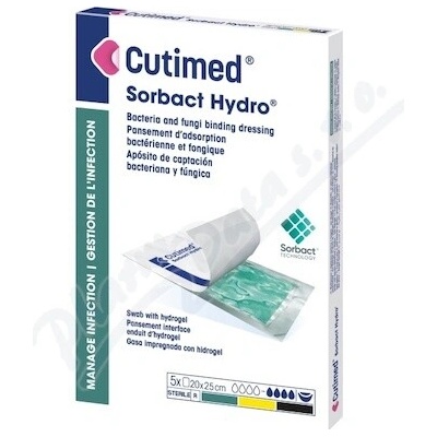 Cutimed Sorbact Hydro antimikrob.krytí 20 x 25 cm 5 ks