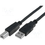 VCOM Кабел USB 2.0 AM / BM Black - CU201-B-3m (CU201-B-3m) - pcbuild