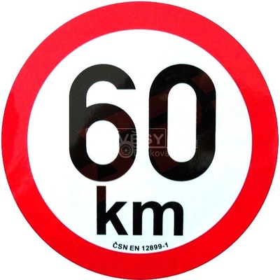 Omezení rychlosti 60 km retroreflexní pr. 200 mm