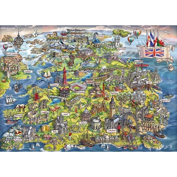 Gibsons - Puzzle Maria Rabinsky - Beautiful Britain - 1 000 piese