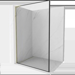 Mexen Kioto L Душ стена Walk-in 80 x 200 см, черна рамка, златна - 800-080-103-50-70 (800-080-103-50-70)