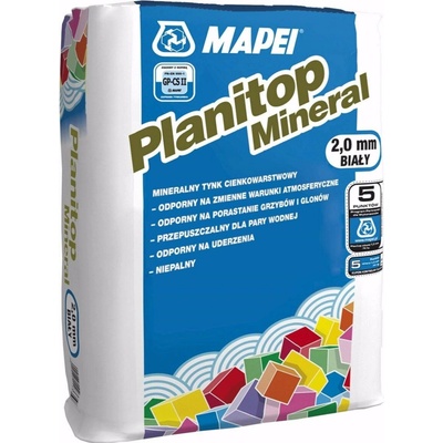 MAPEI Planitop Mineral 2,0 mm minerální tenkovrstvá omítka 25 kg Bílá