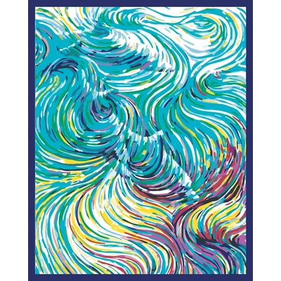 zuty Malování podle čísel Vlny 80 x 100 cm vypnuté plátno na rám