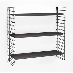 Metaltex Рафт на 3 нива с черни рафтове , ширина 70 см Libro - Metaltex (377603 006)