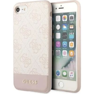 GUESS iPhone 7 / 8 / SE 2020 / 2022 розов твърд калъф 4G Stripe Collection (GUHCI8G4GLPI)