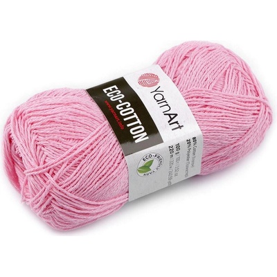 Pletací příze Eco-Cotton 100 g Varianta: 1 (766) růžová sv., Balení: 1 ks 55046/138279/253501
