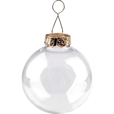 Prima-obchod Baňka k dozdobení Ø6 cm barva 2 transparent zlatá