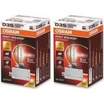 OSRAM XENARC NIGHT BREAKER 220, D3S, +220% more brightness, xenon headlight lamp, 66340XN2, folding box (1 lamp) (pack of 2)