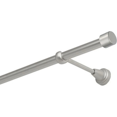 OK-GarnýžeCZ Garnýž kovová jednořadá 19mm Pullo satina 280 cm do stěny / na tunýlek - bez kroužků