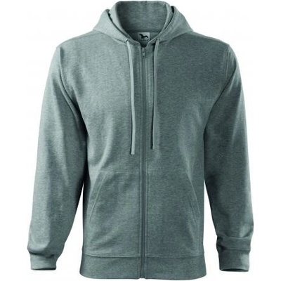 Malfini Trendy zipper Detská mikina tmavo sivý melír