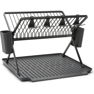 Brabantia Стойка за сушене на съдове 51 см, сгъваема, сива, Brabantia (BRAB139482)