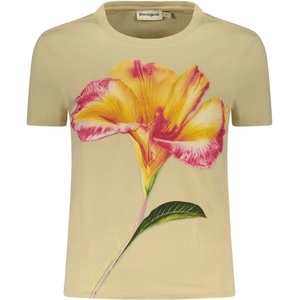 DESIGUAL Дамска тениска с къс ръкав desigual, Размер l, Цвят Бежов (26swtk03_be1001)