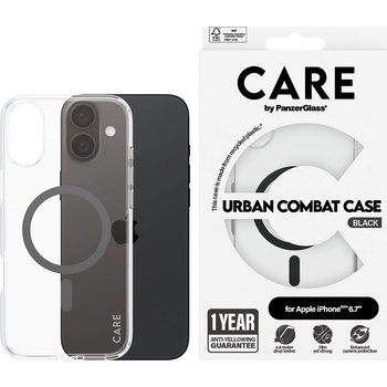 Panzer Калъф CARE - Flagship, iPhone 16 Plus, MagSafe, черен (5715685004131)