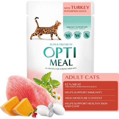Optimeal Superpremium s morčacim mäsom v tekvicovej omáčke 85 g