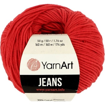 YarnArt Jeans 90 červená