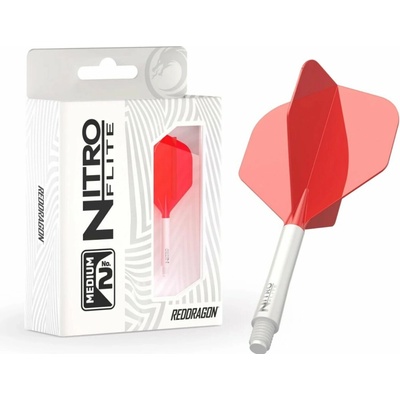 Red Dragon Nitro Flite - No2 - white & red - medium