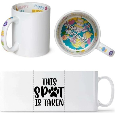 Motto Hrneček Psí nápis This SPOT is Take Všechno nejlepší Standard Dárky Sublistar 330 ml