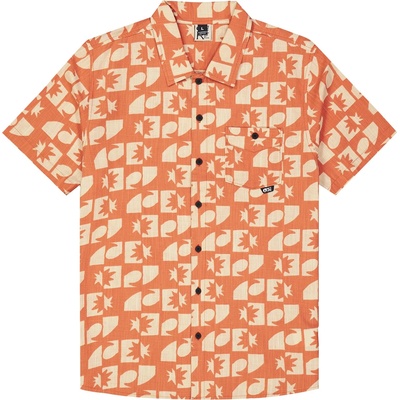 Picture Мъжка риза с копчета Picture Mataikona S/S Shirt - Sunset Waves Print (033-1929-1012)