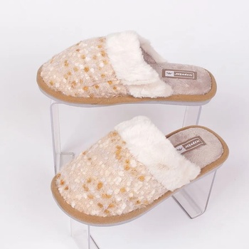 Image 1 of Бежови дамски пантофи с точки