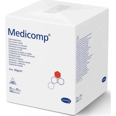 Hartmann Medicomp obklady z netkanej textílie, sterilné, 10 x 10 cm 100 ks