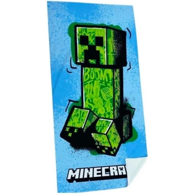 CurePink Osuška Minecraft Creeper 70 x 140 cm