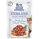 Krmivo pre mačky Brit Care Cat Sterilized Fillets in Jelly with Hearty Duck&Tender Turkey 24 x 85 g