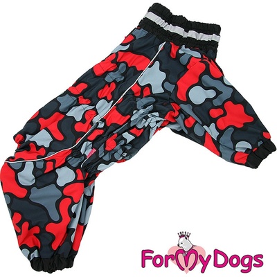 FOR MY DOGS Pláštěnka RED CAMO multicolor s CAMO vzorem