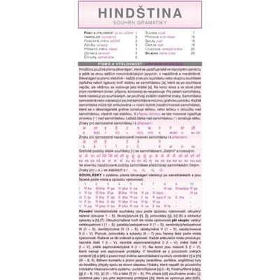 Hindština-souhrn gramatiky- tabulka rozkládací Holman