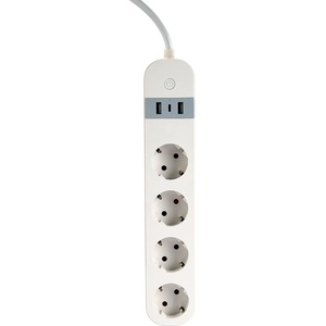 Gembird 4 Plug + 2 USB 1,5 m Switch (TSL-PS-S4U-01-W)