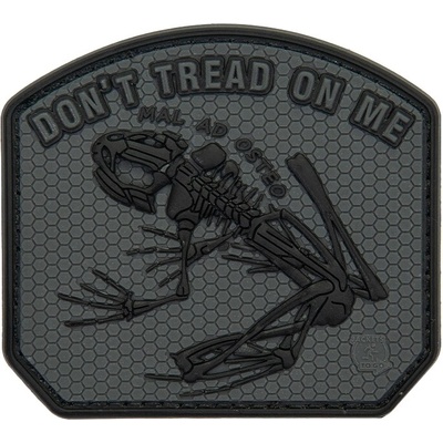 Plastové 3D patche 3D gumová nášivka DON´T TREAD ON ME - FROG Patch - Čierna