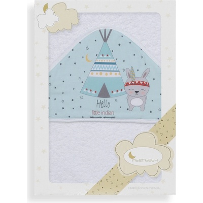 INTERBABY Osuška froté TEEPEE BIELO/ZELENÁ