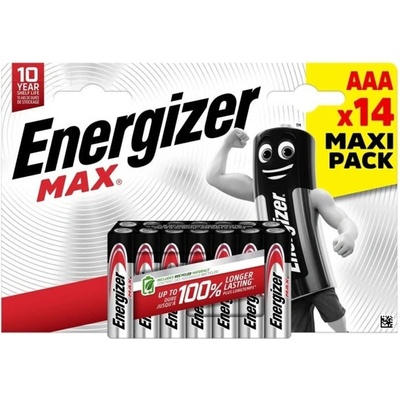 Energizer Батерии алкални Energizer Max, AAA, LR03, 1.5V, 14бр. в опаковка (E303342000)