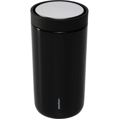 Stelton To Go Click Mug,hrnek na pití nerezová ocel plast černý 200 ml