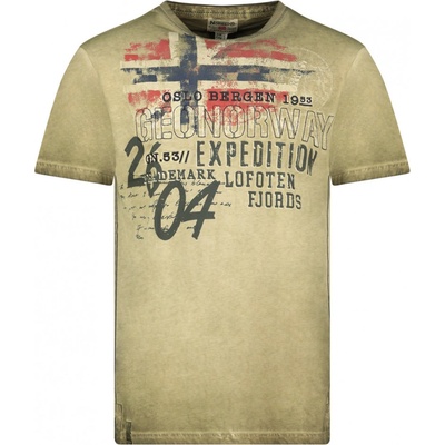 Geographical Norway tričko pánské JELEGANT MEN khaki